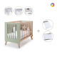 Alondra Berço Nexo 4 em 1 Faia Co-Sleeping + Barra infantil + Têxteis