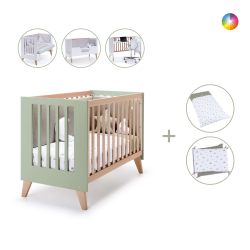 Alondra Berço Nexor 4 em 1 Faia Co-Sleeping + Barra infantil + Têxteis