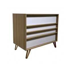 Cómoda com Muda Fraldas Ikid Trieste Walnut