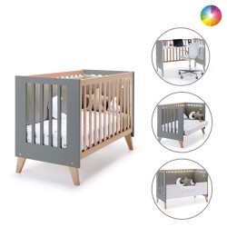 Berço Convertível Alondra Nexor 4 em 1 com Barra Infantil e Kit Co-Sleeping