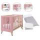 Berço Convertível Alondra Nexor Quartz 4 em 1 com Barra Infantil, Kit Co-Sleeping e Têxteis