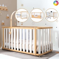 Berço Convertível Alondra Crea Plus Due 4 em 1 com Kit Co-Sleeping