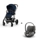 Carrinho de Bebé Cybex Balios S Lux Silver e Cloud T i-Size