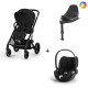 Carrinho de Bebé Cybex Balios S Lux Black, Cloud T i-Size e Base T