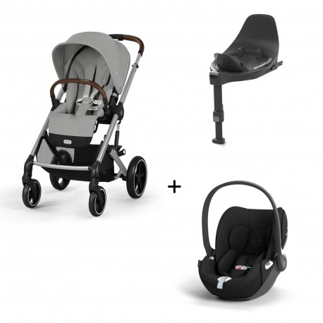 Carrinho de Bebé Cybex Balios S Lux Silver, Cloud T i-Size e Base T