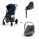 Carrinho de Bebé Cybex Balios S Lux Silver, Cloud T i-Size e Base T