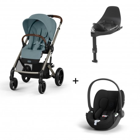 Carrinho de Bebé Cybex Balios S Lux Taupe, Cloud T i-Size e Base T