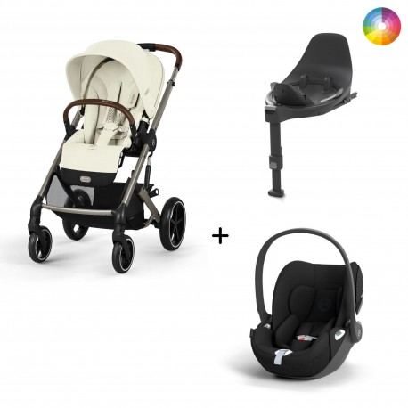 Carrinho de Bebé Cybex Balios S Lux Taupe, Cloud T i-Size e Base T