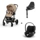 Carrinho de Bebé Cybex Balios S Lux Taupe, Cloud T i-Size e Base T