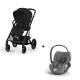 Carrinho de Bebé Cybex Balios S Lux Black e Cloud T i-Size Plus