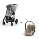 Carrinho de Bebé Cybex Balios S Lux Silver e Cloud T i-Size Plus