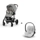 Carrinho de Bebé Cybex Balios S Lux Silver e Cloud T i-Size Plus