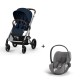 Carrinho de Bebé Cybex Balios S Lux Silver e Cloud T i-Size Plus