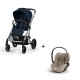 Carrinho de Bebé Cybex Balios S Lux Silver e Cloud T i-Size Plus