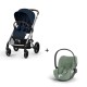 Carrinho de Bebé Cybex Balios S Lux Silver e Cloud T i-Size Plus