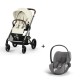 Carrinho de Bebé Cybex Balios S Lux Taupe e Cloud T i-Size Plus