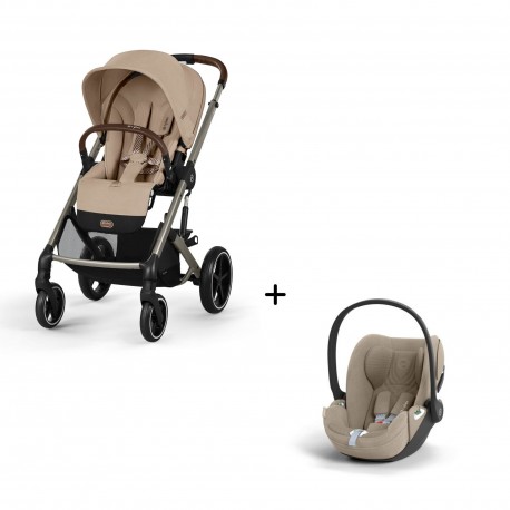 Carrinho de Bebé Cybex Balios S Lux Taupe e Cloud T i-Size Plus