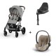 Carrinho de Bebé Cybex Balios S Lux Silver, Cloud T i-Size Plus e Base T