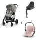 Carrinho de Bebé Cybex Balios S Lux Silver, Cloud T i-Size Plus e Base T