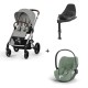 Carrinho de Bebé Cybex Balios S Lux Silver, Cloud T i-Size Plus e Base T