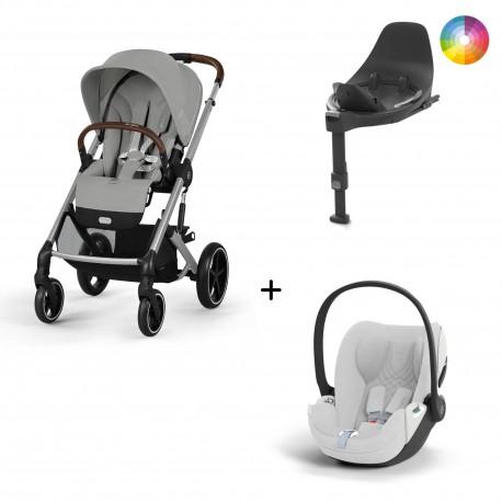 Carrinho de Bebé Cybex Balios S Lux Silver, Cloud T i-Size Plus e Base T