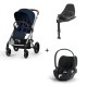 Carrinho de Bebé Cybex Balios S Lux Silver, Cloud T i-Size Plus e Base T