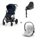 Carrinho de Bebé Cybex Balios S Lux Silver, Cloud T i-Size Plus e Base T