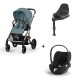 Carrinho de Bebé Cybex Balios S Lux Taupe, Cloud T i-Size Plus e Base T