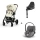 Carrinho de Bebé Cybex Balios S Lux Taupe, Cloud T i-Size Plus e Base T