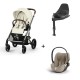 Carrinho de Bebé Cybex Balios S Lux Taupe, Cloud T i-Size Plus e Base T