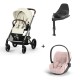 Carrinho de Bebé Cybex Balios S Lux Taupe, Cloud T i-Size Plus e Base T