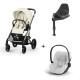 Carrinho de Bebé Cybex Balios S Lux Taupe, Cloud T i-Size Plus e Base T