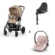 Carrinho de Bebé Cybex Balios S Lux Taupe, Cloud T i-Size Plus e Base T