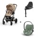 Carrinho de Bebé Cybex Balios S Lux Taupe, Cloud T i-Size Plus e Base T