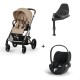 Carrinho de Bebé Cybex Balios S Lux Taupe, Cloud T i-Size Plus e Base T