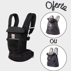 Ergobaby Adapt Soft Flex Mesh Preto c/ Oferta Forra