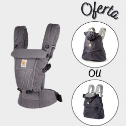 Ergobaby Adapt Soft Flex Mesh Cinza Grafite c/ Oferta Forra