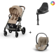 Carrinho de Bebé Cybex Balios S Lux Taupe, Cloud T i-Size Plus e Base T