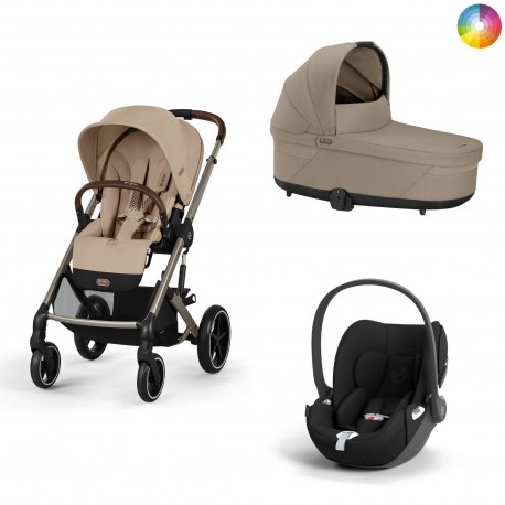 Carrinho de Bebé Cybex Balios S Lux Taupe e Cloud T i-Size