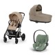 Carrinho de Bebé Cybex Balios S Lux Taupe e Cloud T i-Size Plus