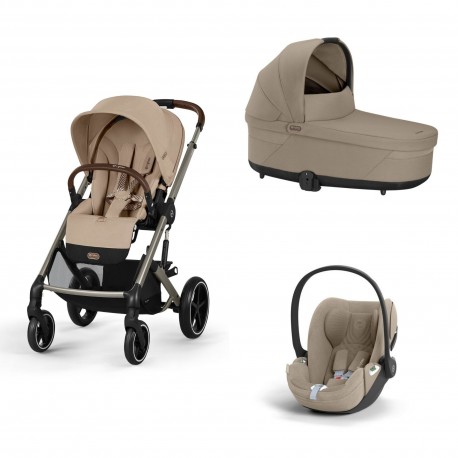 Carrinho de Bebé Cybex Balios S Lux Taupe e Cloud T i-Size Plus