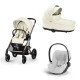 Carrinho de Bebé Cybex Balios S Lux Taupe e Cloud T i-Size Plus