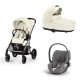 Carrinho de Bebé Cybex Balios S Lux Taupe e Cloud T i-Size Plus