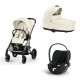 Carrinho de Bebé Cybex Balios S Lux Taupe e Cloud T i-Size Plus