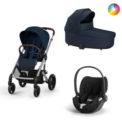 Carrinho de Bebé Cybex Balios S Lux Silver, Alcofa e Cloud T i-Size