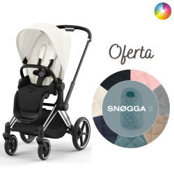 Cybex Priam Chrome Black com Oferta Saco Térmico Snøgga