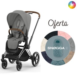 Cybex Priam Chrome Brown com Oferta Saco Térmico Snøgga