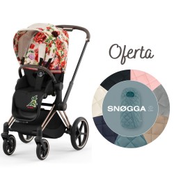 Cybex Priam Spring Blossom Light com Oferta Saco Térmico Snøgga