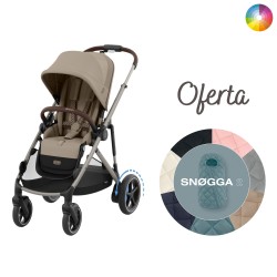 Cybex e-Gazelle S Taupe com Oferta Saco Térmico Snøgga